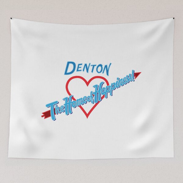 Item preview, Denton - Home of Happiness in Neon designed and sold by QueenStow2.