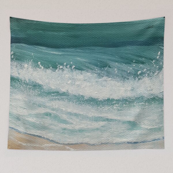 Item preview, Vacation by the sea, a sea wave painted on canvas designed and sold by Anke Franikowski.
