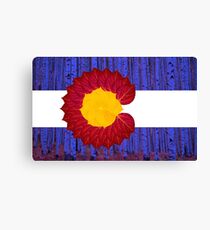 aspen tree Colorado flag Canvas Print