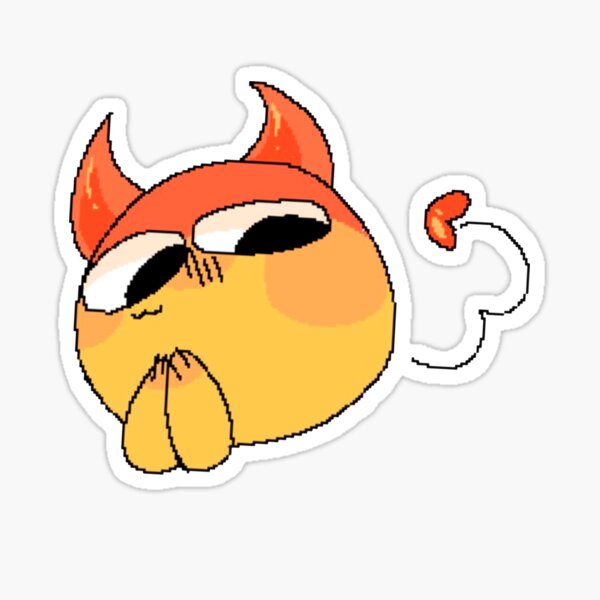 CUTE Devil Cursed Emoji TikTok MEME Face\