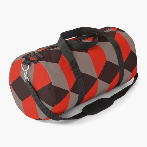 Item preview, Isometric Cube Pattern Red Grey Black Geometric Art Cut Out designed and sold by taiche.