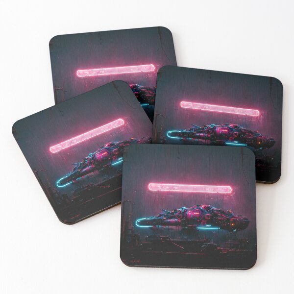 Item preview, Cyberpunk Neon Creepy Wall Art designed and sold by CyberStreetArt.
