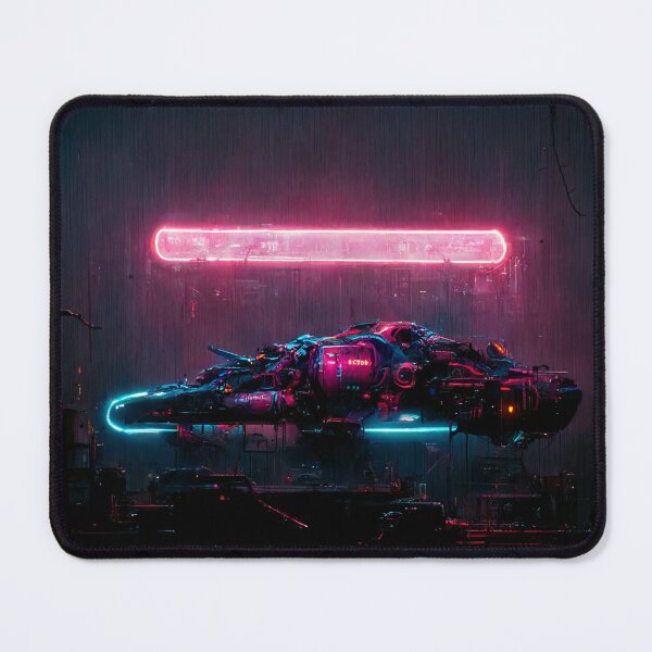 Item preview, Cyberpunk Neon Creepy Wall Art designed and sold by CyberStreetArt.