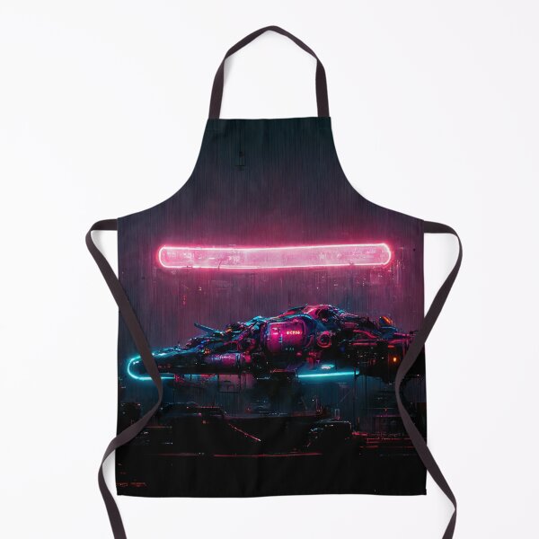 Item preview, Cyberpunk Neon Creepy Wall Art designed and sold by CyberStreetArt.