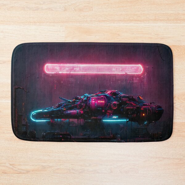 Item preview, Cyberpunk Neon Creepy Wall Art designed and sold by CyberStreetArt.