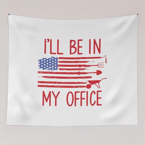 Item preview, I'll Be In My Office: Funny Gardener Gift - Plant lover Gardening American Flag designed and sold by Adexyl.