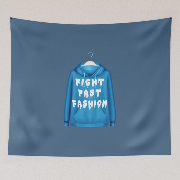 Item preview, FIGHT FAST FASHION Blue Hoodie designed and sold by everything4eva.
