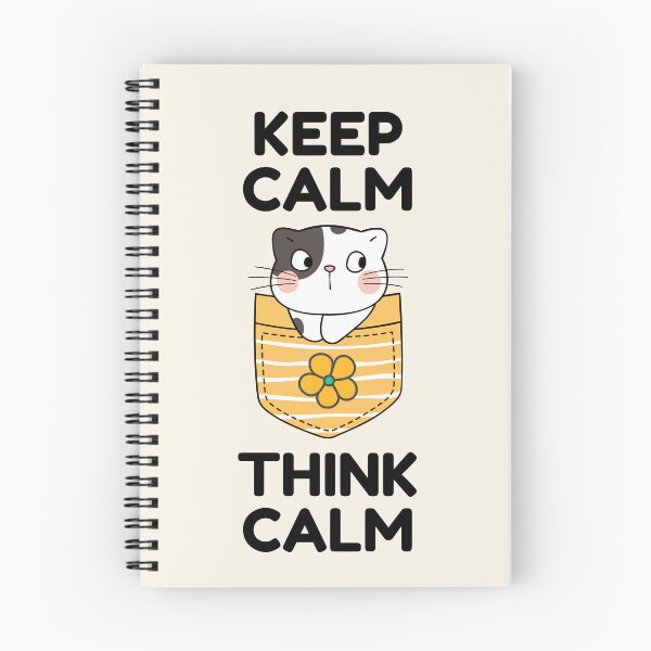 Item preview, Keep Calm Think Calm | Kawaii Kawaii Cat designed and sold by SpeakLifeHQ.