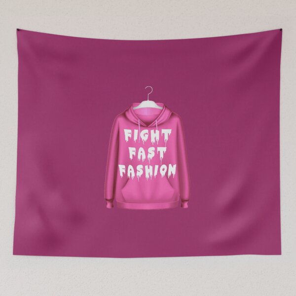 Item preview, FIGHT FAST FASHION Pink Hoodie designed and sold by everything4eva.