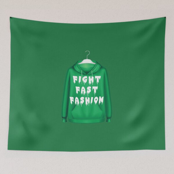 Item preview, FIGHT FAST FASHION Green Hoodie designed and sold by everything4eva.
