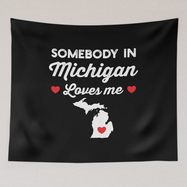 Item preview, Somebody In Michigan Loves Me: Funny Home State Pride Gift - Baby Love Michigan Map USA designed and sold by Adexyl.