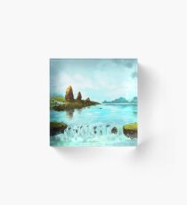Flowing River Acrylic Block