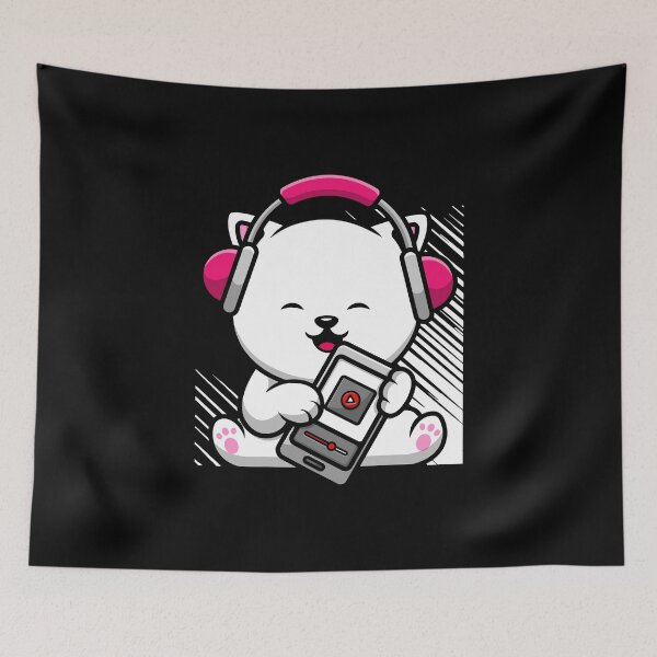 Item preview, Music lover cat designed and sold by The Love Quill.
