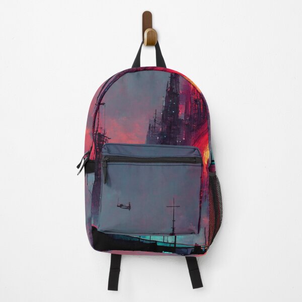 Item preview, Cyberpunk Cathedral In Sunset designed and sold by CyberStreetArt.