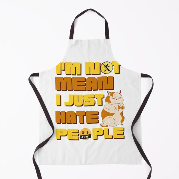 Item preview, Funny I'm Not Mean I Just Hate People Cat,  Yellow  designed and sold by GarnersDesigns.