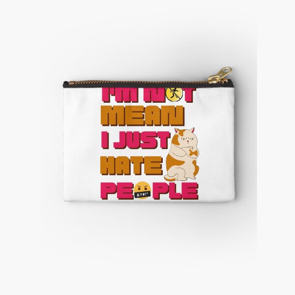 Item preview, Funny I'm Not Mean I Just Hate People Cat, Red designed and sold by GarnersDesigns.