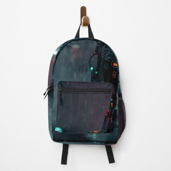 Item preview, Cyberpunk Cyborg Standing In The Rain designed and sold by CyberStreetArt.