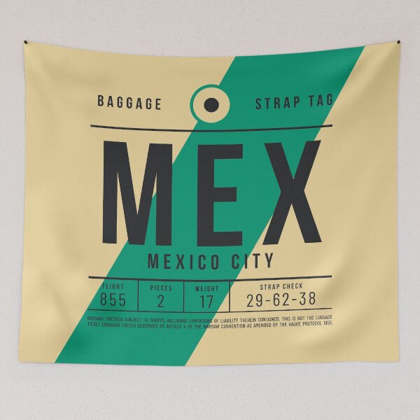 Artikelvorschau, Luggage Tag E - MEX Mexico City entworfen und verkauft von VoodooCircus.