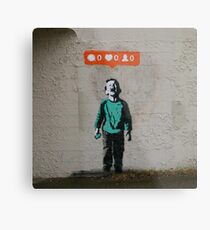 Banksy - Crying Kid Metal Print