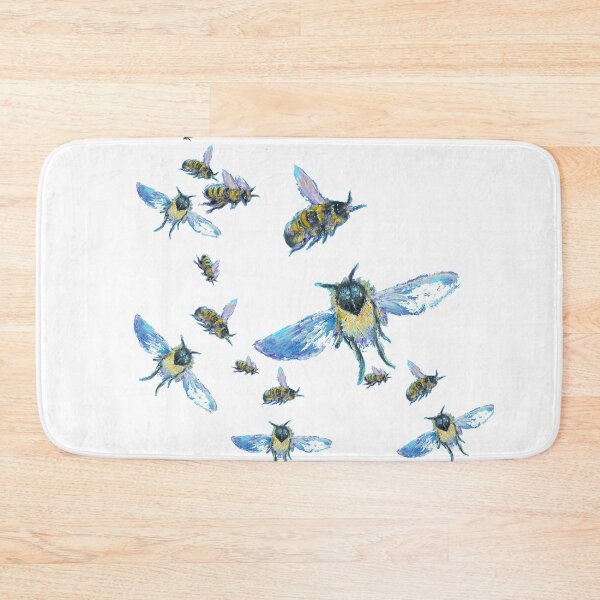 Item preview, Flying Bees painting on white background designed and sold by MatsonArtDesign.