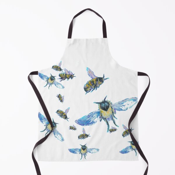 Item preview, Flying Bees painting on white background designed and sold by MatsonArtDesign.