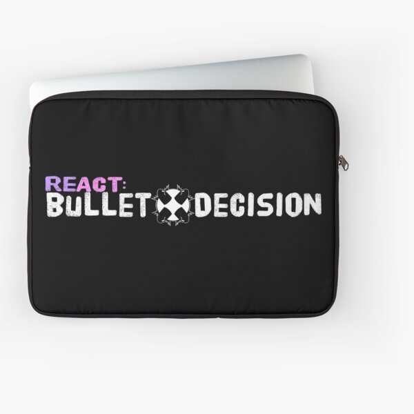 ReAct: Bullet Decision Long Logo Laptop Sleeve