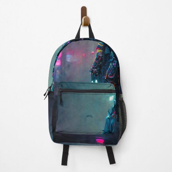 Item preview, Neon Cyberpunk Assassin in the fog designed and sold by CyberStreetArt.