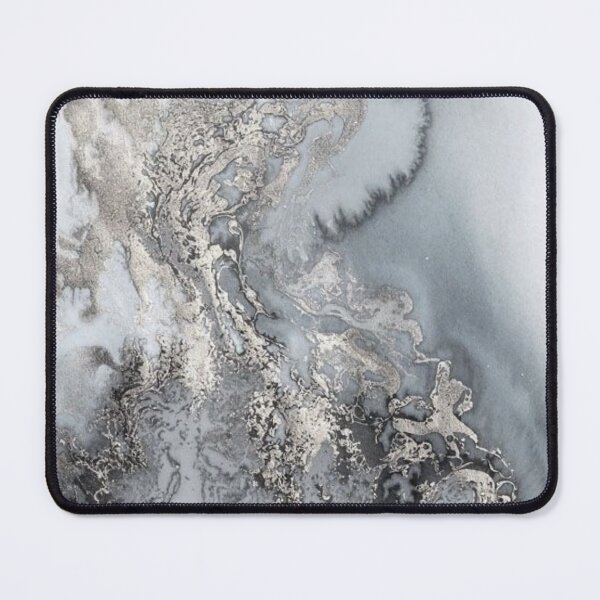 Item preview, gray silver snow marble print designed and sold by HadeeeeL.