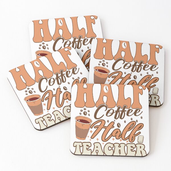 Item preview, Half Coffee Half Teacher Funny Teacher Inspirational Gift designed and sold by smarayoung.