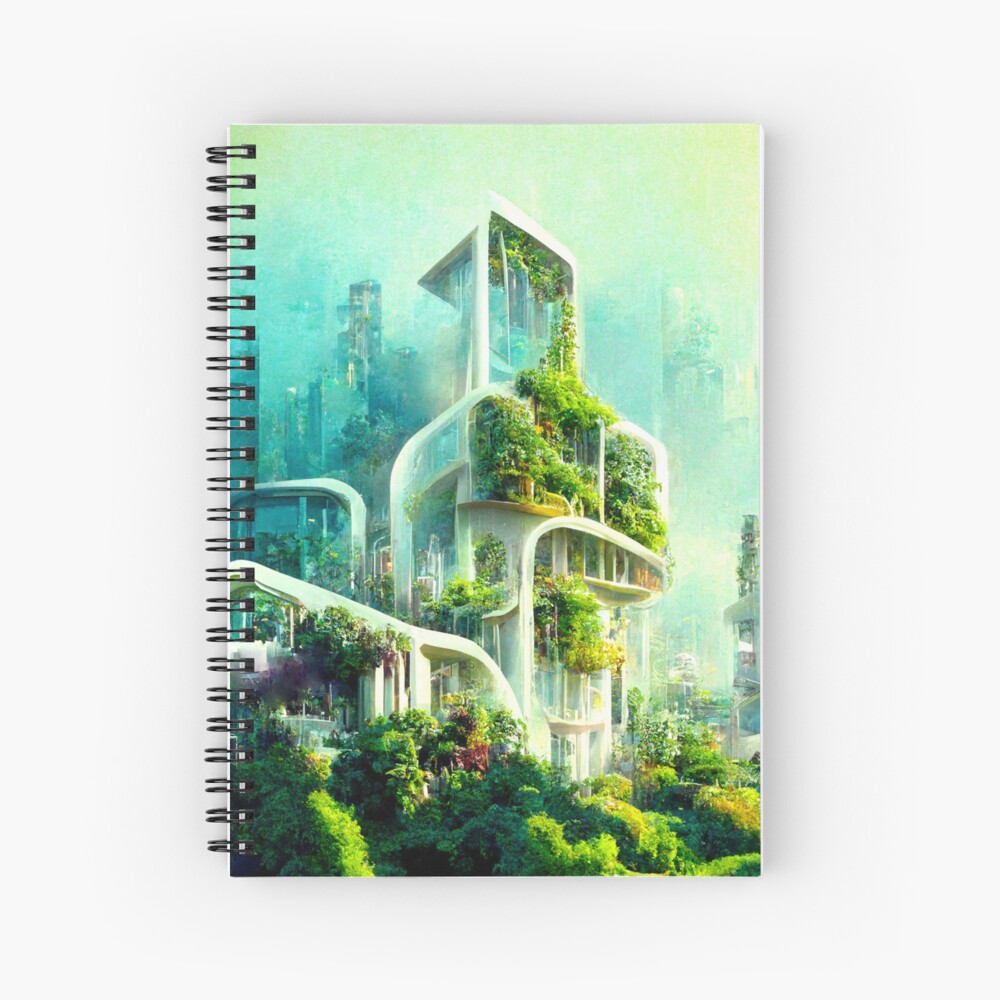 Digital Art Print | Beautiful Solarpunk City Environment |  Landscape/Horizontal | Printable Digital Download | Wall Art | Decor &  Background