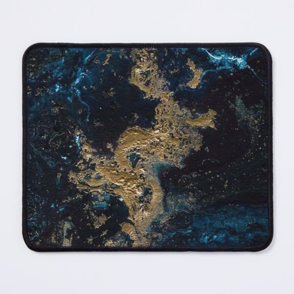 Item preview, Royal dark blue and gold marble print designed and sold by HadeeeeL.