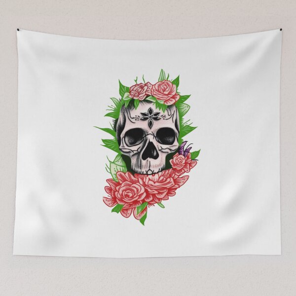 Item preview, Skull and flower designed and sold by DopeDesign111.