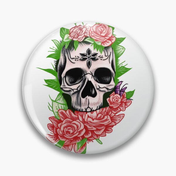 Item preview, Skull and flower designed and sold by DopeDesign111.