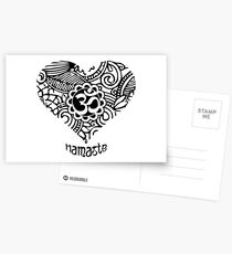 Yoga Heart Namaste Om Postcards