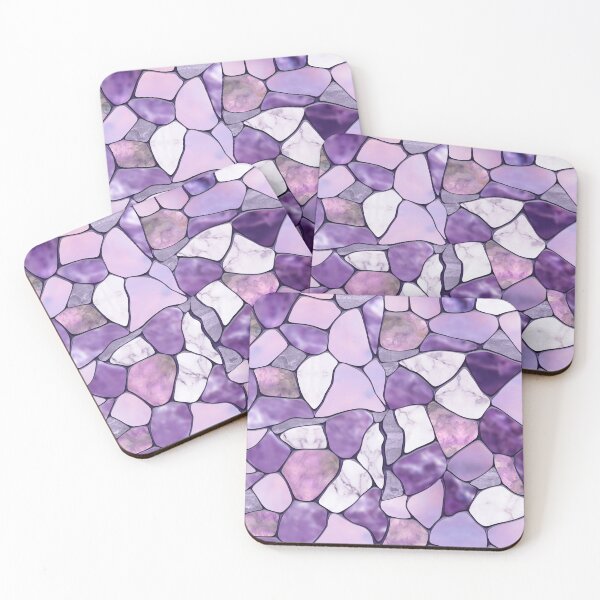 Item preview, Lavender Amethyst Marble cells abstract designed and sold by k9printart.