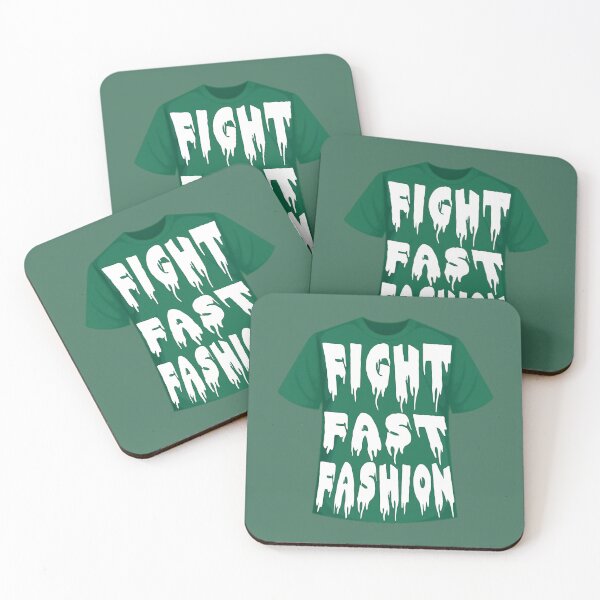 Item preview, FIGHT FAST FASHION Green Tee designed and sold by everything4eva.