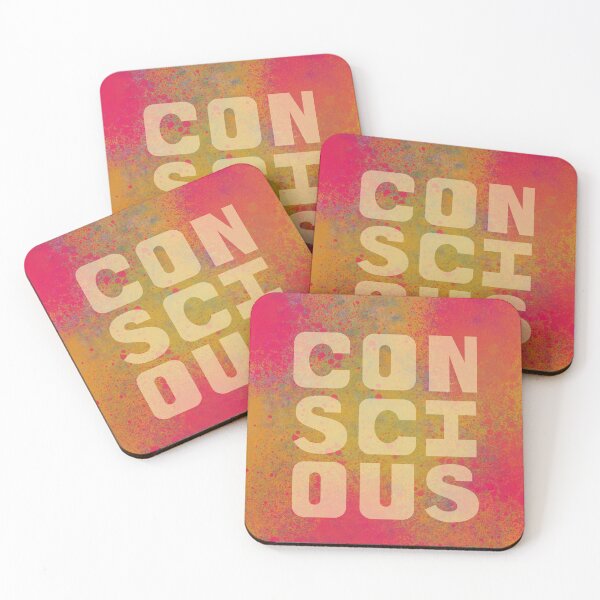 Item preview, Conscious - Graphic wording with paint splash background designed and sold by SirenSeventyOne.