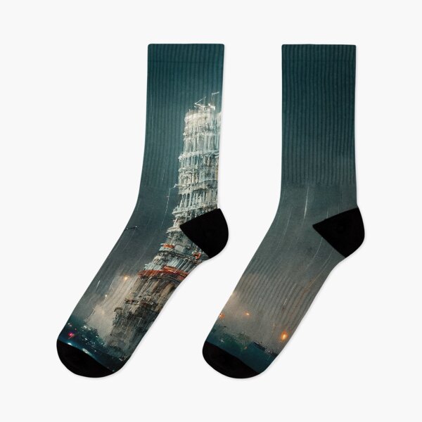 Item preview, Leaning Tower Of Pisa Rainy Night designed and sold by CyberStreetArt.
