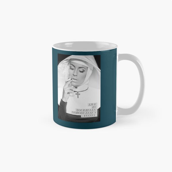Item preview, Live By Your Rules Nobody Elses  Nun Smoking Cigarette  designed and sold by Hellmouthe.