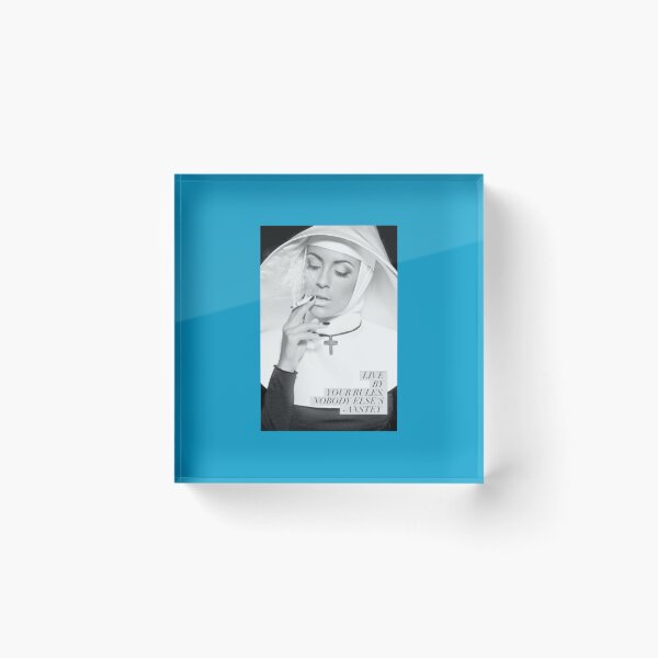 Item preview, Live By Your Rules Nobody Elses  Nun Smoking Cigarette  designed and sold by Hellmouthe.