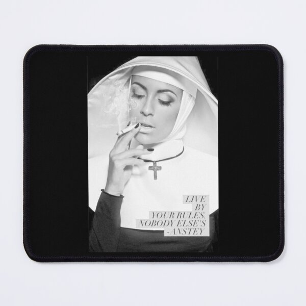 Item preview, Live By Your Rules Nobody Elses  Nun Smoking Cigarette  designed and sold by Hellmouthe.