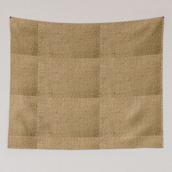 Item preview, Rustic Cotton Linen Look Wool Burlap Nature Eco Solid Beige Brown designed and sold by tanabe.