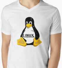 Tux Linux Men's V-Neck T-Shirt