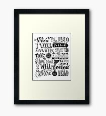 where you lead {gilmore girls} Framed Print