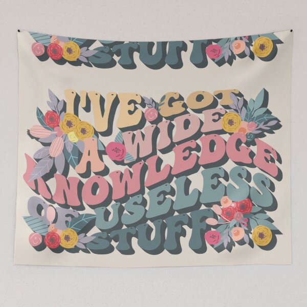 Item preview, Retro Style I've Got A Wide Knowledge Of Useless Stuff, Fun Slogan For A Person Who Knows A Lot About Useless Stuff designed and sold by TrulyEpoque.