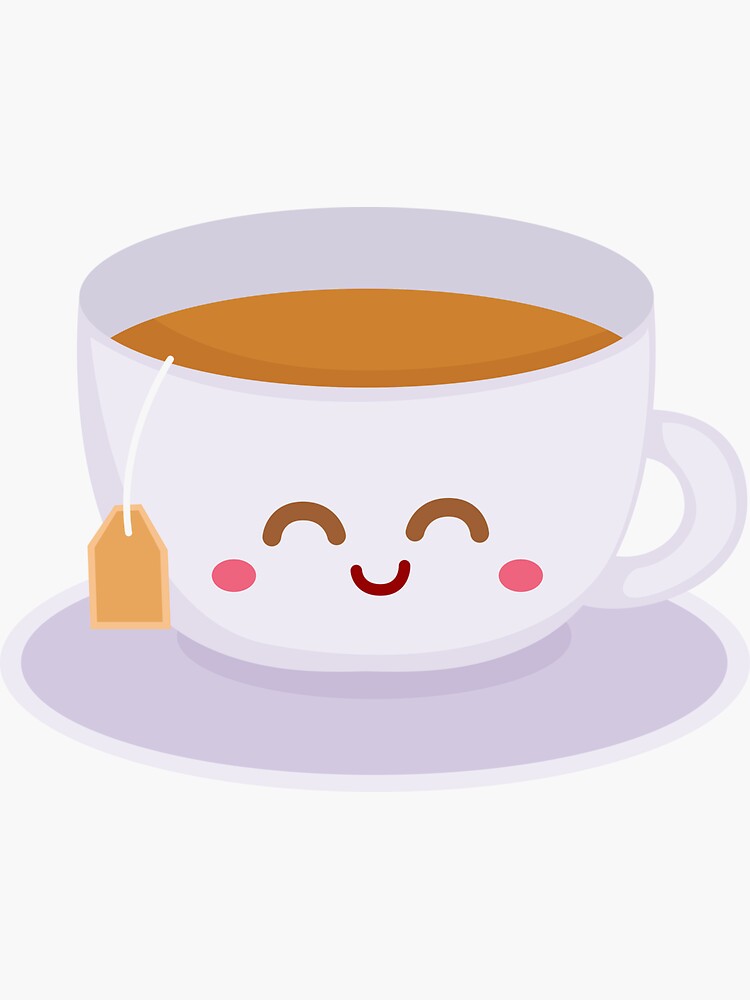 "Cute Tea Cup / Cute Coffee Cup" Sticker for Sale by ProjectShakeup