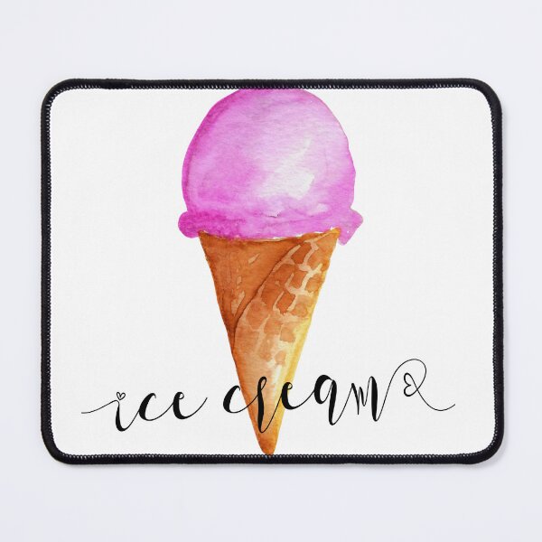 Item preview, Strawberry ice cream in watercolor designed and sold by papierquarell.
