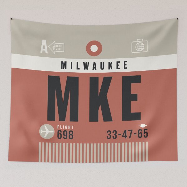 Item preview, Luggage Tag A - MKE Milwaukee Wisconsin USA designed and sold by VoodooCircus.