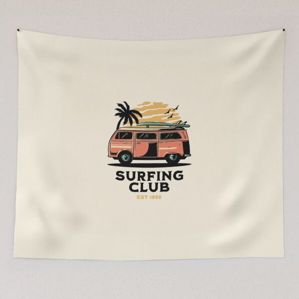 Item preview, surfing club summer design designed and sold by ketkidesign.
