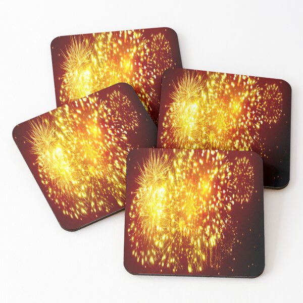 Item preview, Fire works Colorful Vector Design Graphic on black background402 designed and sold by AnadAA.